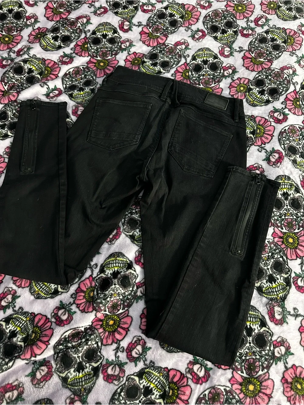 G-Star Black Skinny Jeans with Ankle Zip